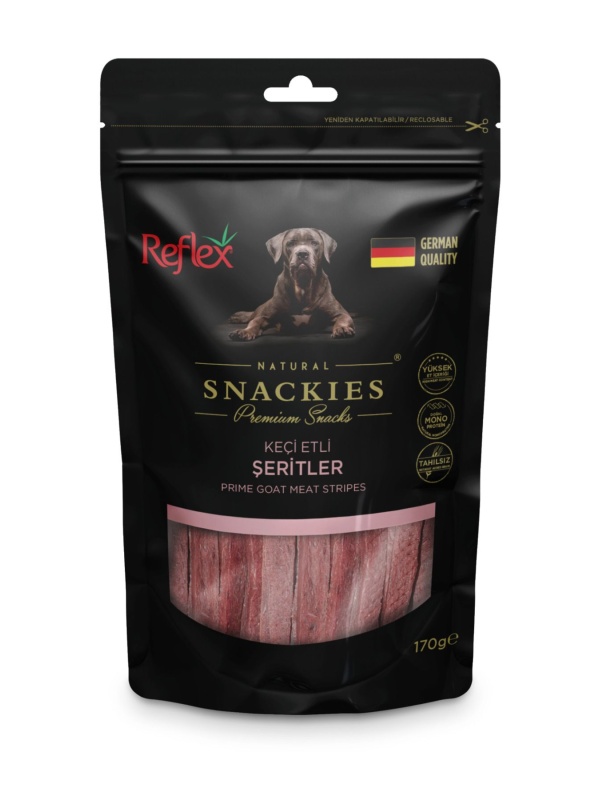 Snackies Keçi Etli Şeritler Köpek Ödülü 170 Gr. Rft-137