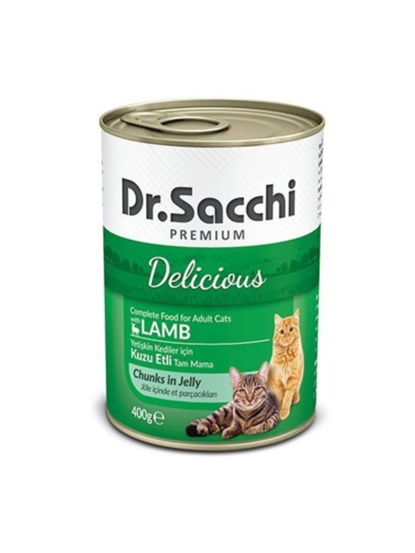 Dr.sacchi Kuzu Etli Yetişkin Kedi Konservesi 400gr