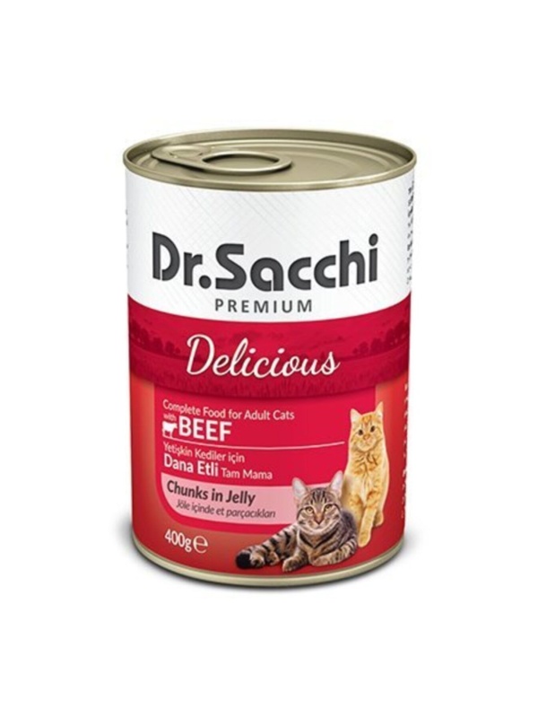 Dr.sacchi Sığır Etli Yetişkin Kedi Konservesi 400gr