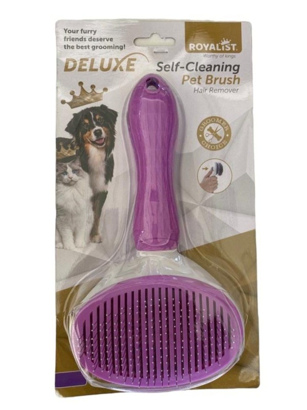 ROYALİST DELUXE SELF-CLEANİNG PET BRUSH PURPLE