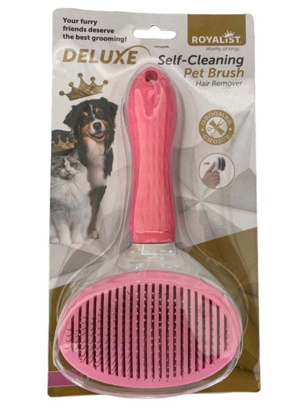 ROYALİST DELUXE SELF-CLEANİNG PET BRUSH PİNK