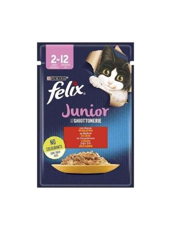 Pouch Junior Sığır Etli Yavru Kedi Konservesi 85 gr