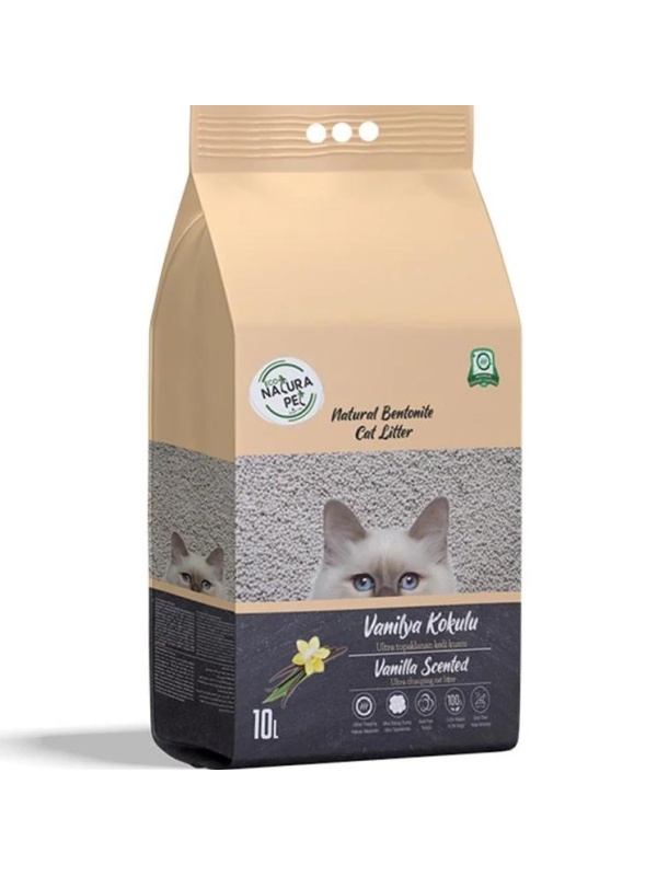 Natura Eco Vanilya Kokulu İnce Taneli 10 lt Bentonit Kedi Kumu