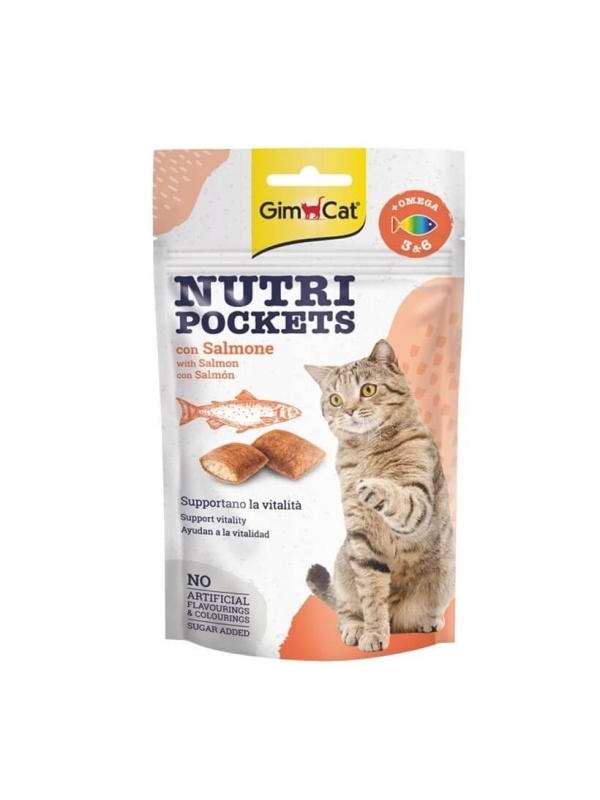 Gimcat Nutripockets Somon Omega 3&6 60 gr Kedi Ödül Maması