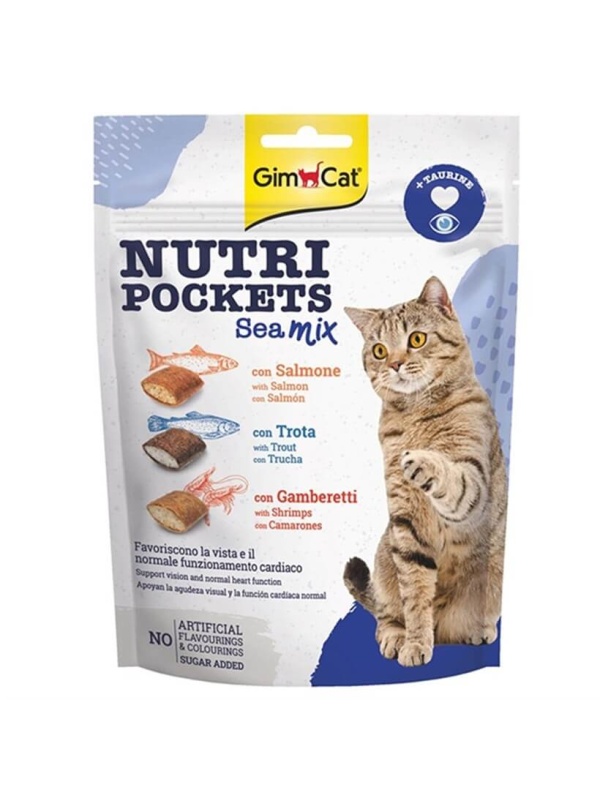 Gimcat Nutri Pockets Sea Mix Taurinli 150 gr Kedi Ödül Maması