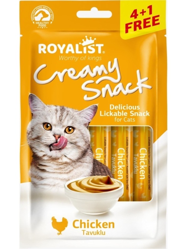 Royalist Creamy Snack Tavuk Etli 5x15 gr Kedi Ödül Maması