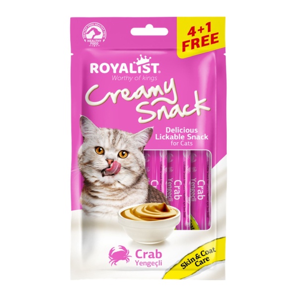 creamy snack crab yengeçli kedi sıvı ödül creması 5x15 gr