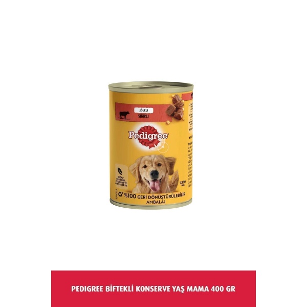 Biftekli Konserve Yaş Mama 400 gr