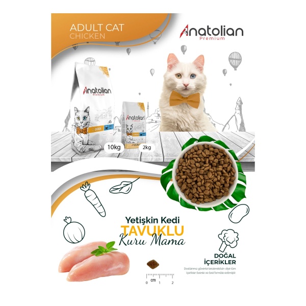 Anatolian Premium Tavuklu 10 kg Yetişkin Kedi Maması