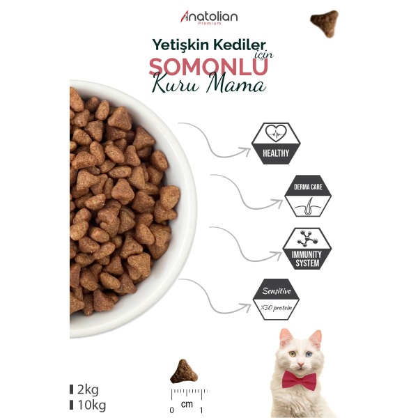 Anatolian Premium Somonlu 10 kg Yetişkin Kedi Maması