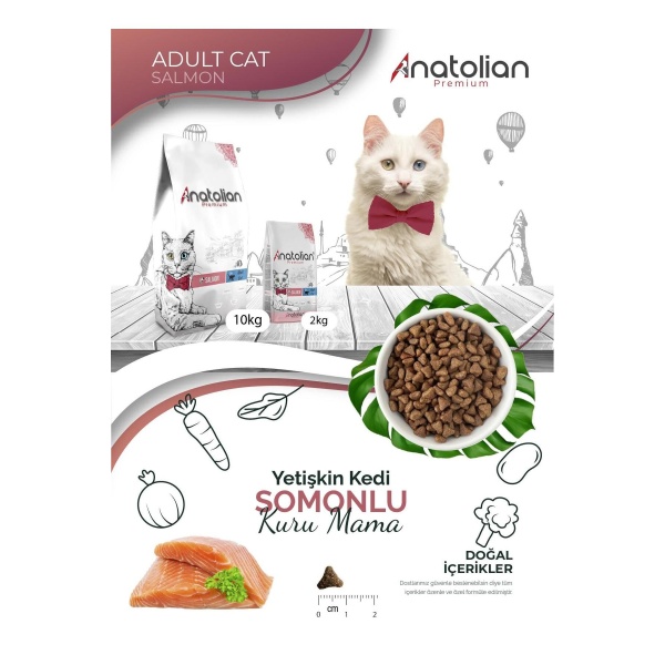 Anatolian Premium Somonlu 2 kg Yetişkin Kedi Maması