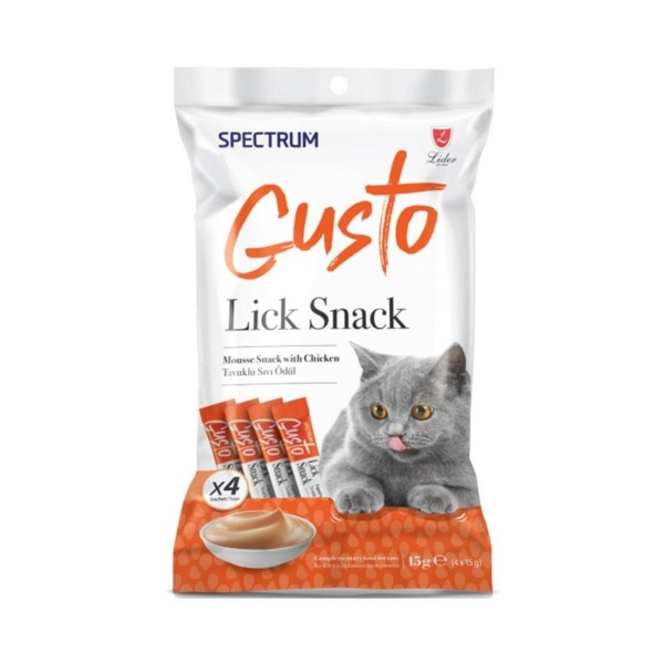 Gusto Lick Snack Tavuk Sıvı Kedi Ödülü 4x15gr