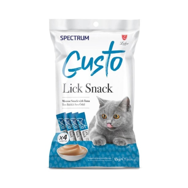 Gusto Lick Snack Ton Balığı Sıvı Kedi Ödülü 4x15gr