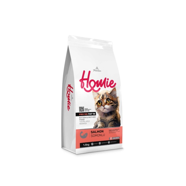 Homie Super Premium Somonlu 1.5 kg Yavru ve Anne Kedi Maması