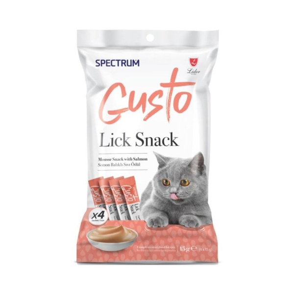 Gusto Lick Snack Somon Sıvı Kedi Ödülü 4x15gr