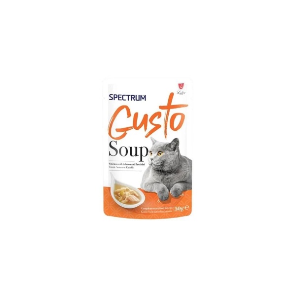 Spectrum Gusto Tavuklu Somon Balıklı Ve Kabaklı Kedi Çorbası 50 Gr