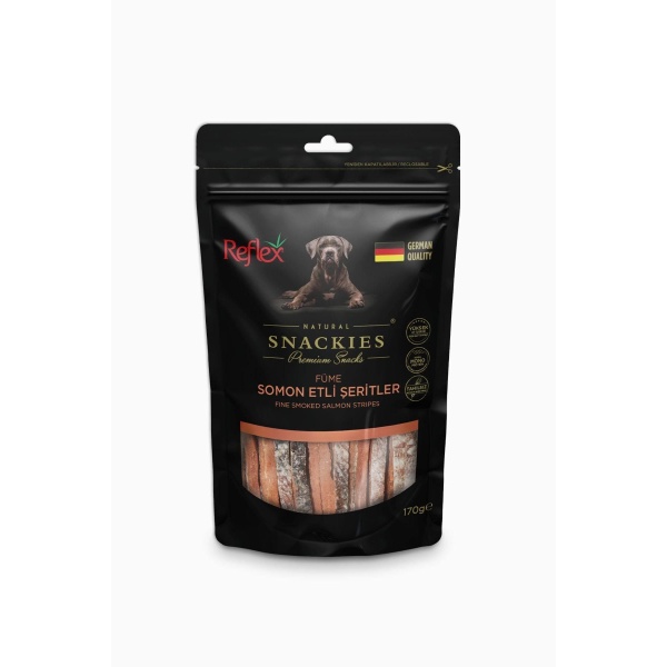 Snackies Füme Somon Etli Şerit Köpek Ödülü 170 Gr. Rft-140