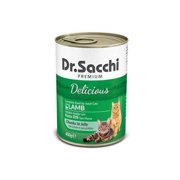 Dr.sacchi Kuzu Etli Yetişkin Kedi Konservesi 400gr