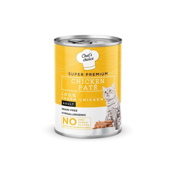 Chefs Choice Tavuk Etli Ezme Kedi Konseve Maması400gr - Lisinya