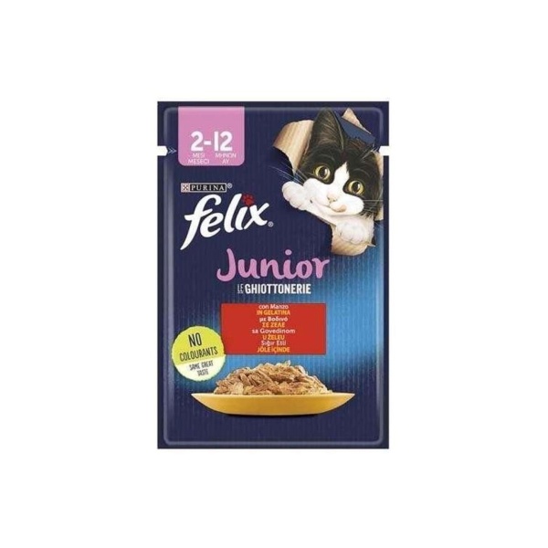 Pouch Junior Sığır Etli Yavru Kedi Konservesi 85 gr