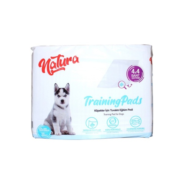 Natura Kaydırmaz Bantlı Köpek Tuvalet Eğitim Pedi 30lu 60x90 Cm