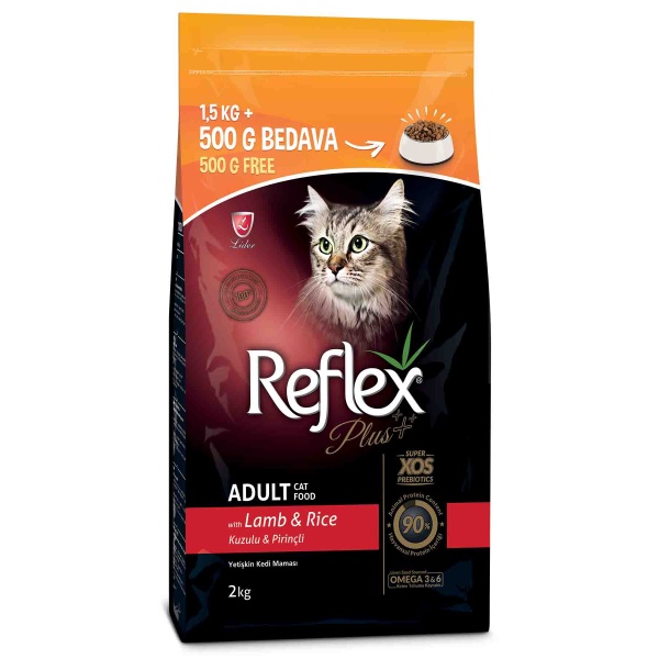 Reflex Plus Kuzu Etli 2 kg Yetişkin Kedi Maması