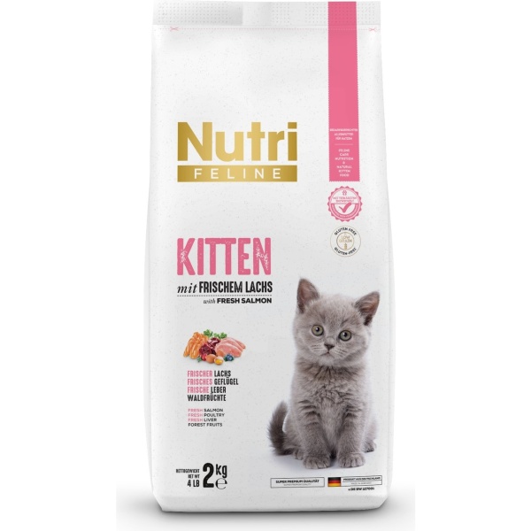 Nutri Feline Kitten Düşük Tahıllı Somonlu 2 kg Yavru Kedi Maması