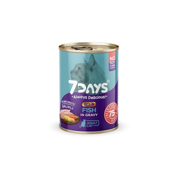 7 Days Taze Balık Etli 415 gr Yetişkin Konserve Kedi Maması