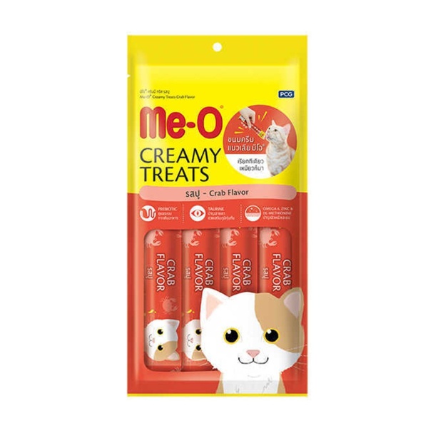 Me-O Creamy Treats Yengeçli 4x15 gr Sıvı Kedi Ödül Maması