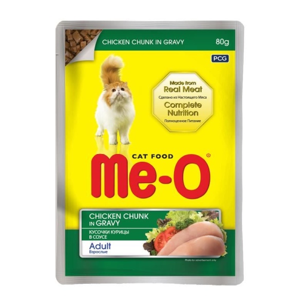 Me-O Adult Gravy Soslu Tavuklu 80 gr Konserve Yetişkin Kedi Maması