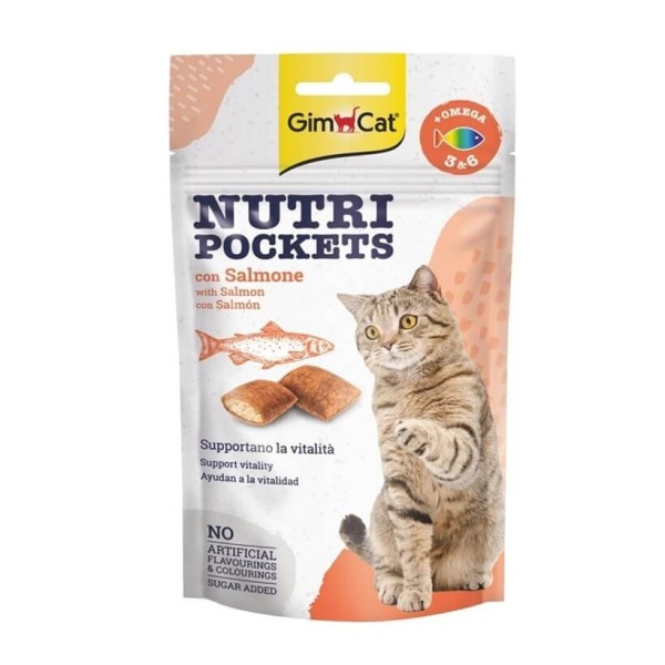 Gimcat Nutripockets Somon Omega 3&6 60 gr Kedi Ödül Maması