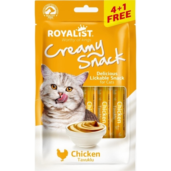 Royalist Creamy Snack Tavuk Etli 5x15 gr Kedi Ödül Maması