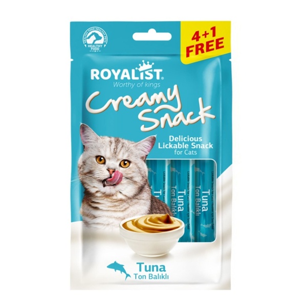 Royalist Creamy Snack Tuna Ton Balıklı 5x15 gr Kedi Ödül Maması