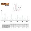 Fujin ST41 Üçlü Maket Balık İğnesi Nickel #8 numara
