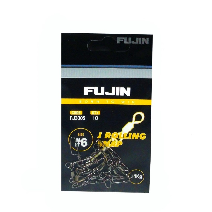 Fujin J Rolling Snap Bilyalı Kilitli Klips Black Nickel #10 numara