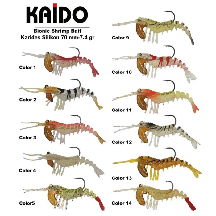 Kaido Bionic LC70S Shrimp Bait Karides 70 mm 7.4 gr Renk: 11