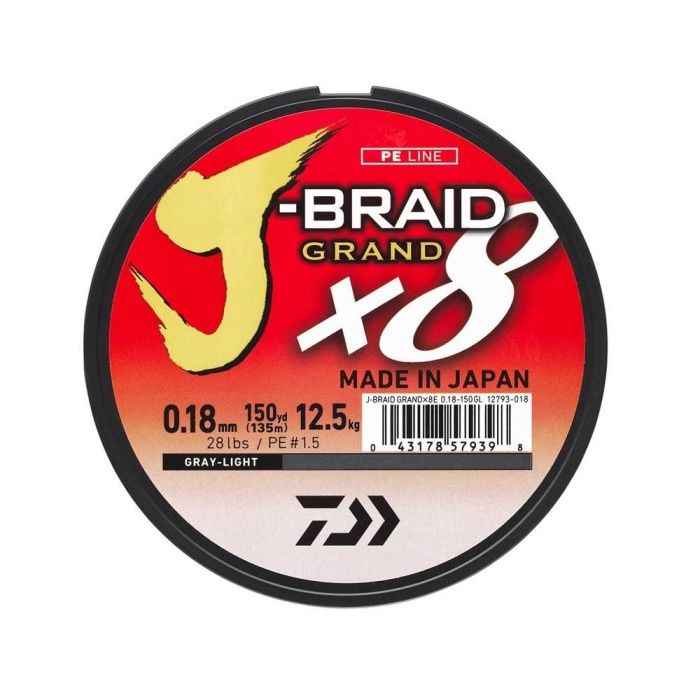 Daiwa JB Grand 8X 135m 0,13mm Grey İp Misina