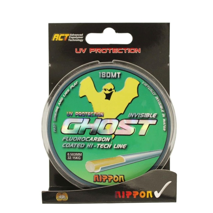 Nippon Ghost 180 mt Fluorocarbon Misina - 0.34 mm