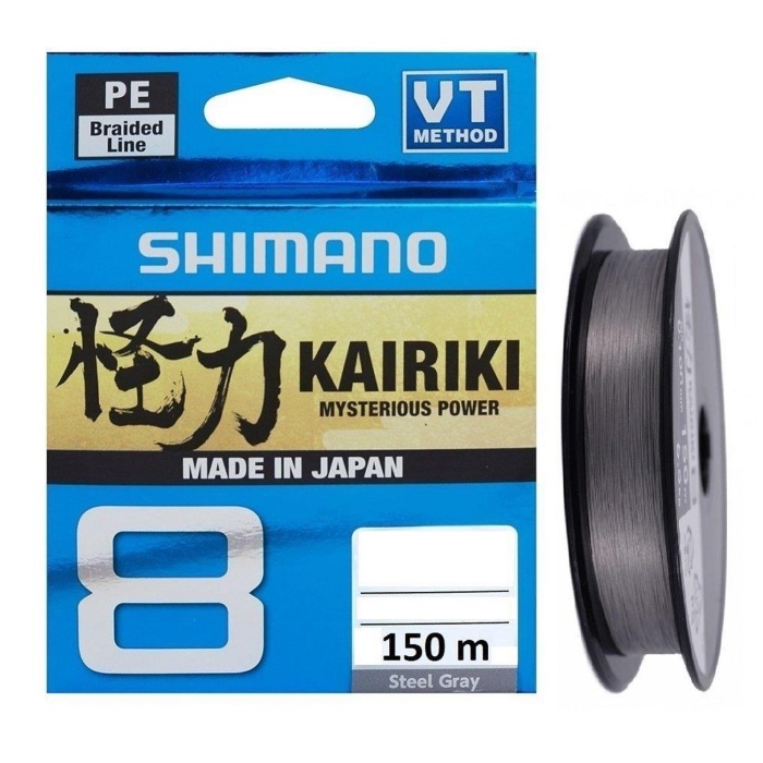 Shimano Kairiki 8X 150m Steel Gray 0.16mm 10.3kg Örgü Misina