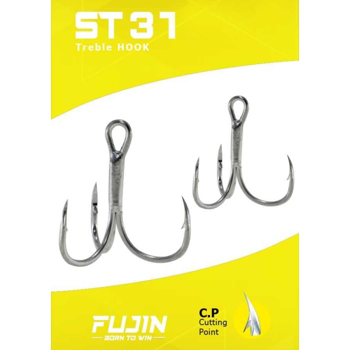 Fujin ST31 Üçlü Maket Balık Kancası Nickel #6 numara