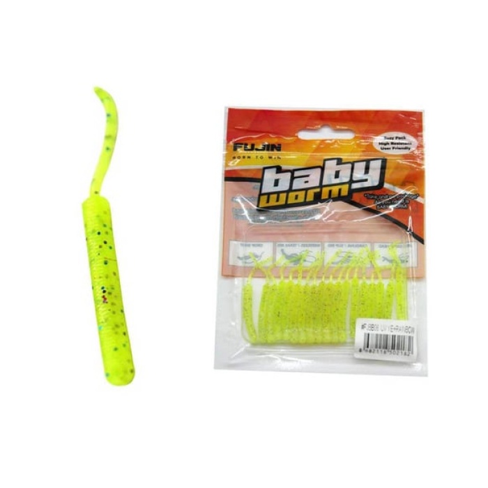 Fujin Baby Worm 5,2cm Floating LRF Silikonu renk #uv yellow