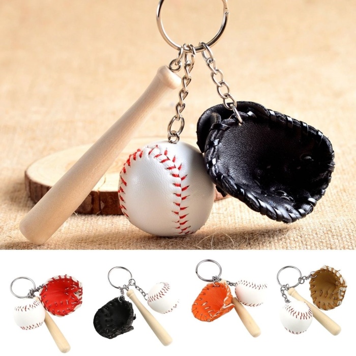 Gerçekçi Beyzbol Tasarımlı Şık Anahtarlık Kolye Çanta Süsü Baseball Keychain (2563)