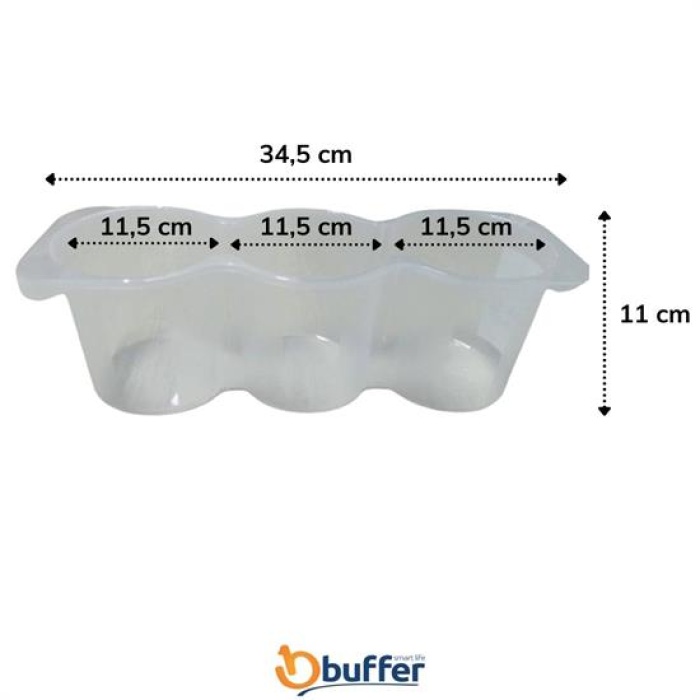 3 Bölmeli Taşınabilir Dolap İçi Plastik Kavanoz Organizer Düzenleyici (2563)