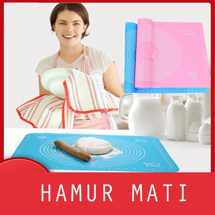 30*40 cm Hamur Matı Silikon Ölçekli Kullanımı Kolay Hamur Açma Matı (2563)