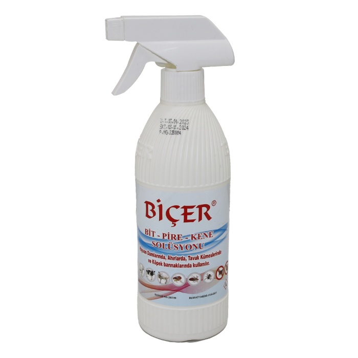 BİT-PİRE-KENE SOLÜSYONU SPREY 500ML BEYAZ PLASTİK ŞİŞE (2563)