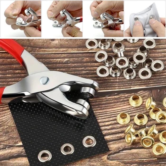 Metal 200 pcs Çıtçıt ve Pense Seti Makinesi  Bebek Elbise Çıtçıt Montaj Seti