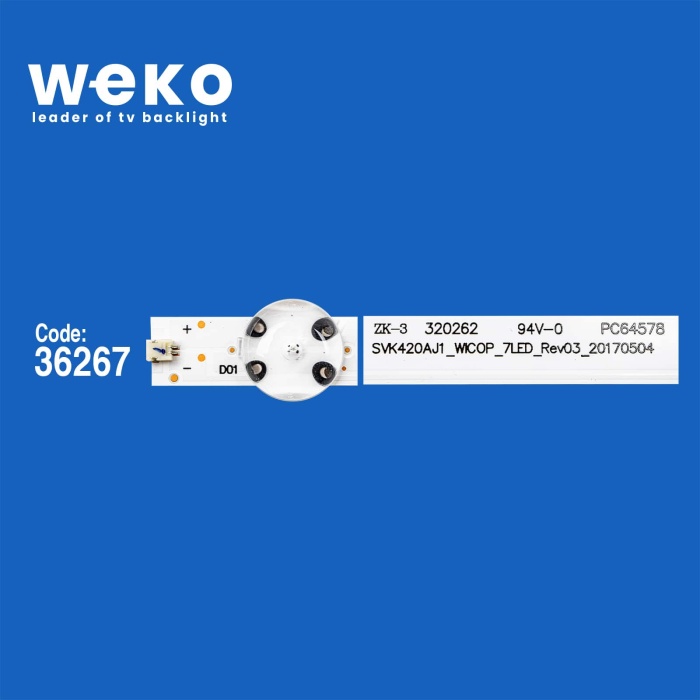 WKSET-6098 36267X4 SVK420AJ1_WICOP_7LED_REV03_20170504 4 ADET LED BAR