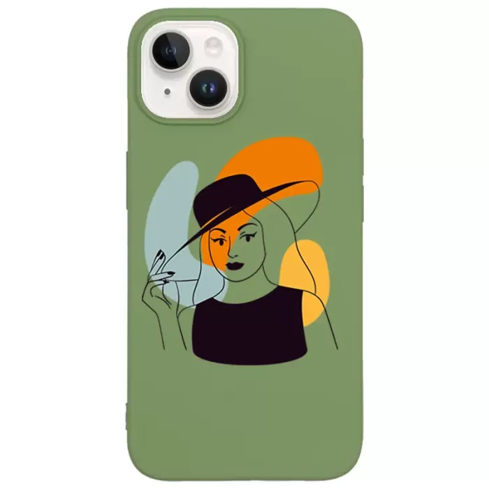 iPhone 14 Plus Lansman Kılıf - Art Woman 4