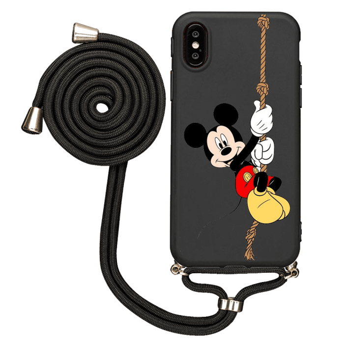 iPhone X İpli Lansman Kılıf - Mickey Mouse