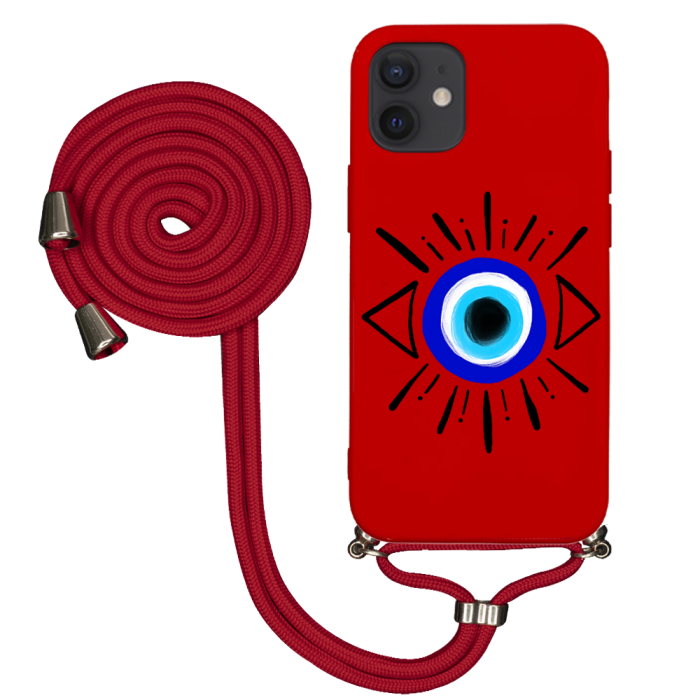 iPhone 12 Mini İpli Lansman Kılıf - Eyes 2